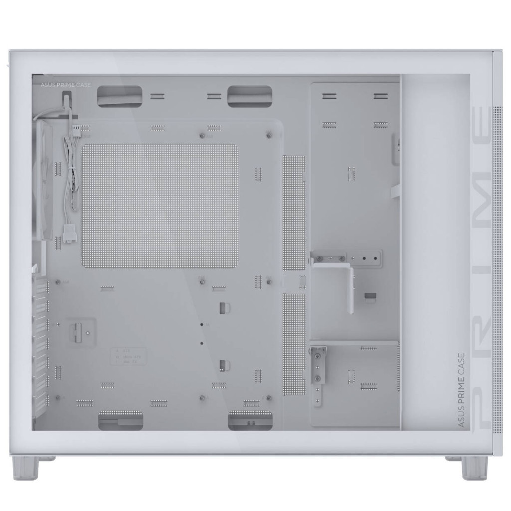 ASUS Prime AP303 PC Case, Mid Tower, ATX, Tempered Glass - White : image 5