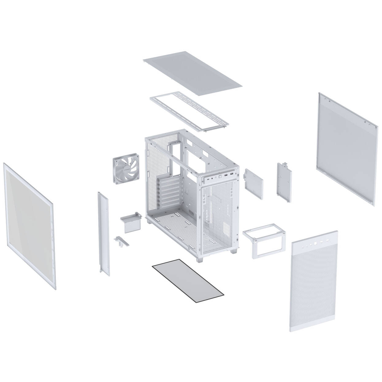 ASUS Prime AP303 PC Case, Mid Tower, ATX, Tempered Glass - White : image 9