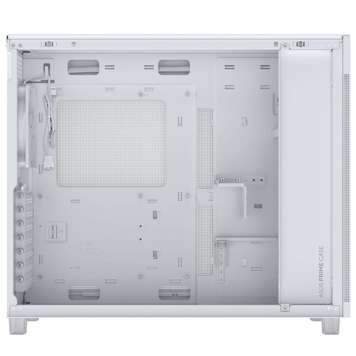ASUS Prime AP303 PC Case, Mid Tower, ATX, Mesh Panel - White : image 5