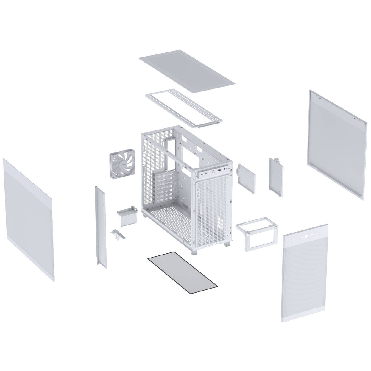 ASUS Prime AP303 PC Case, Mid Tower, ATX, Mesh Panel - White : image 9
