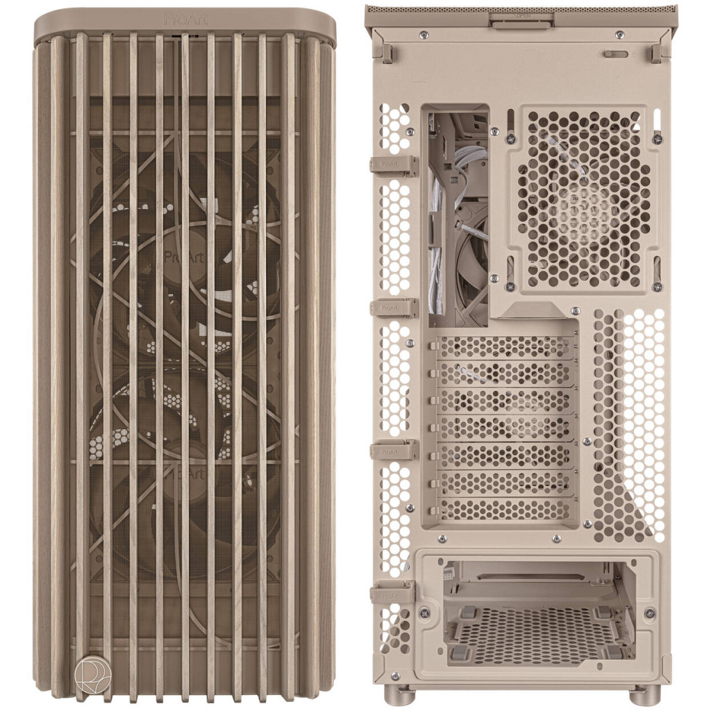 ASUS ProArt PA401 Wood Edition PC Case, Mid Tower, ATX, Mesh Panel - Beige : image 4