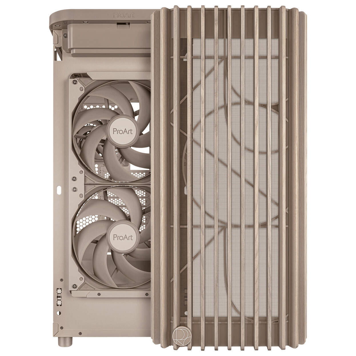 ASUS ProArt PA401 Wood Edition PC Case, Mid Tower, ATX, Mesh Panel - Beige : image 5