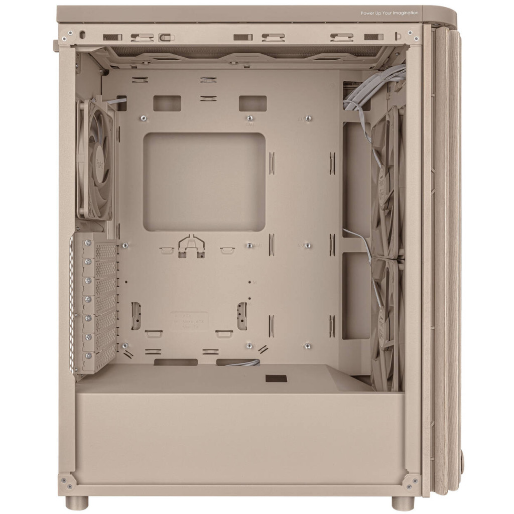 ASUS ProArt PA401 Wood Edition PC Case, Mid Tower, ATX, Mesh Panel - Beige : image 8
