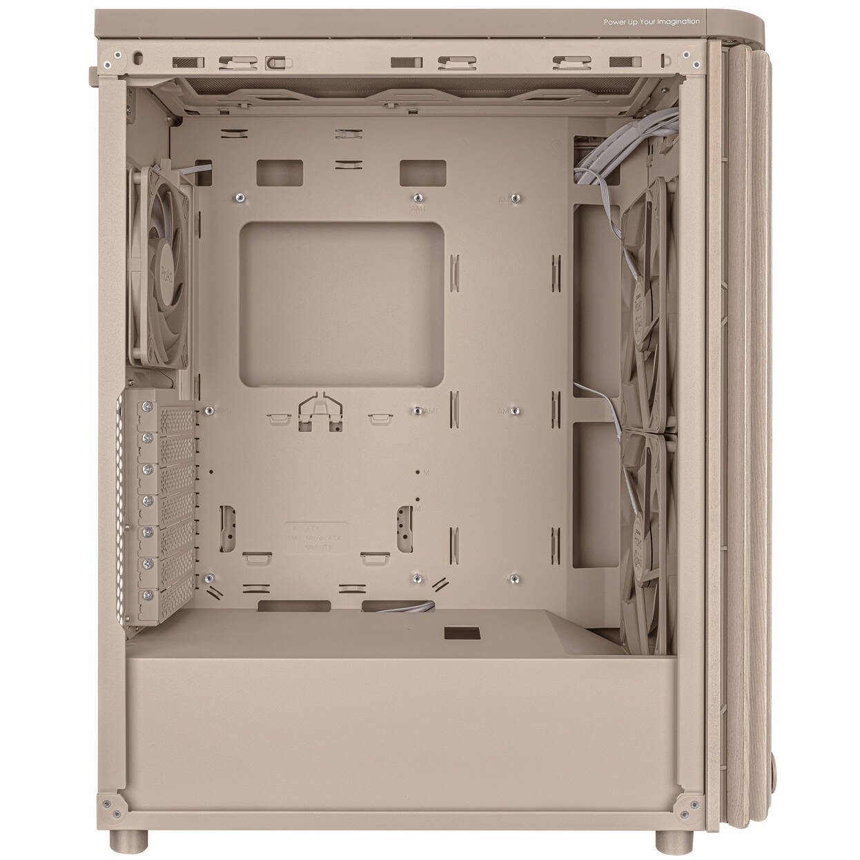 ASUS ProArt PA401 Wood Edition PC Case, Mid Tower, ATX, Mesh Panel - Beige : image 8