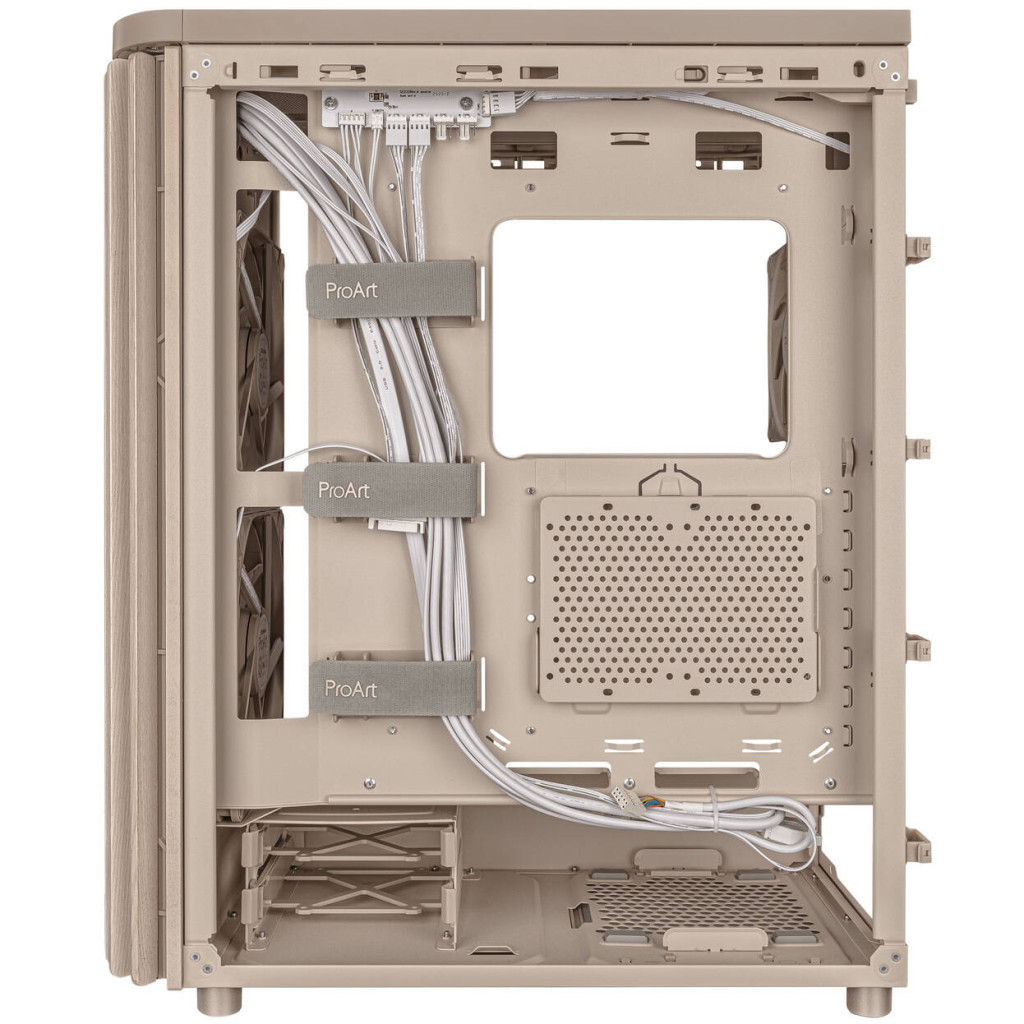 ASUS ProArt PA401 Wood Edition PC Case, Mid Tower, ATX, Mesh Panel - Beige : image 9