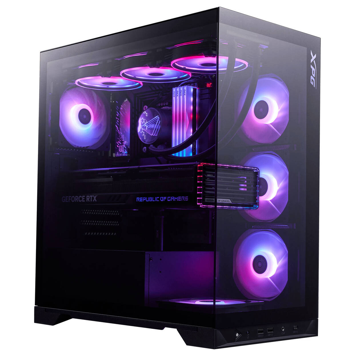 ADATA XPG Invader X BTF PC Case, Mid Tower, ATX, Tempered Glass - Black : image 2