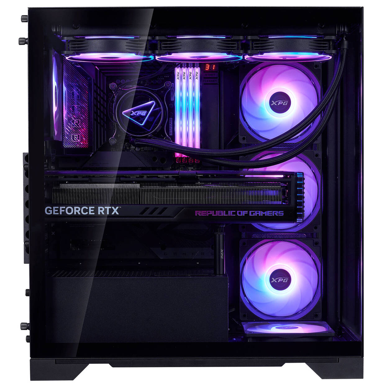 ADATA XPG Invader X BTF PC Case, Mid Tower, ATX, Tempered Glass - Black : image 4