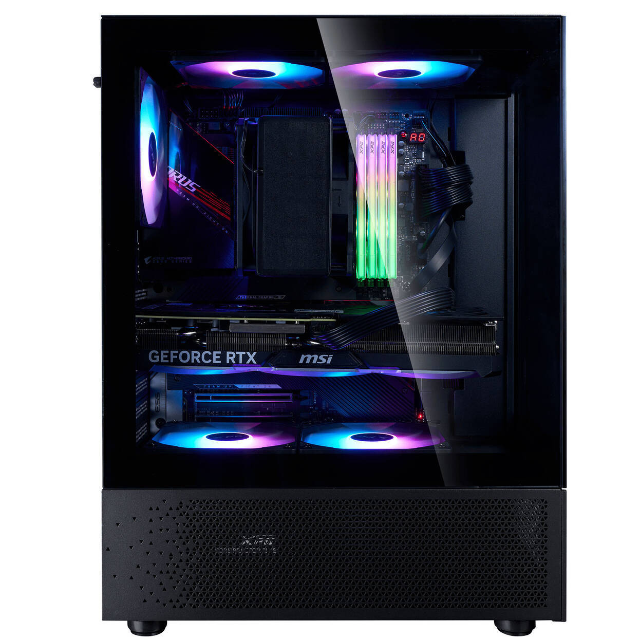 ADATA XPG Invader X Mini PC Case, Mid Tower, ATX, Tempered Glass - Black : image 5