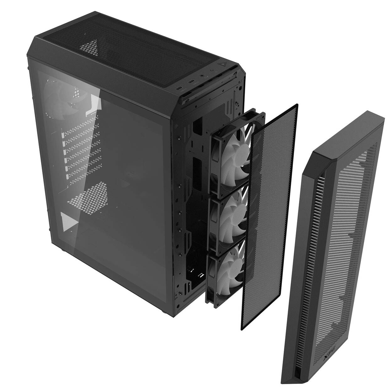 ADATA XPG Valor Air Plus PC Case, Mid-Tower, ATX, Tempered Glass - Black : image 10