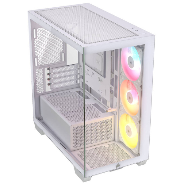 Corsair 2800X RS-R ARGB PC Case, Mini Case, mATX, Tempered Glass – including 3x 120mm Fans, White