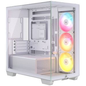 Corsair 2800X RS-R ARGB PC Case, Mini Case, mATX, Tempered Glass - including 3x 120mm Fans, White : image 11