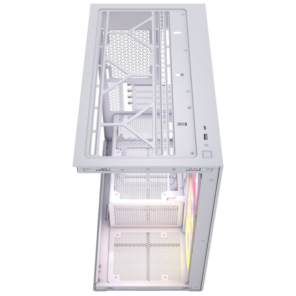 Corsair 2800X RS-R ARGB PC Case, Mini Case, mATX, Tempered Glass - including 3x 120mm Fans, White : image 4