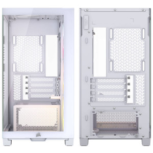 Corsair 2800X RS-R ARGB PC Case, Mini Case, mATX, Tempered Glass - including 3x 120mm Fans, White : image 7