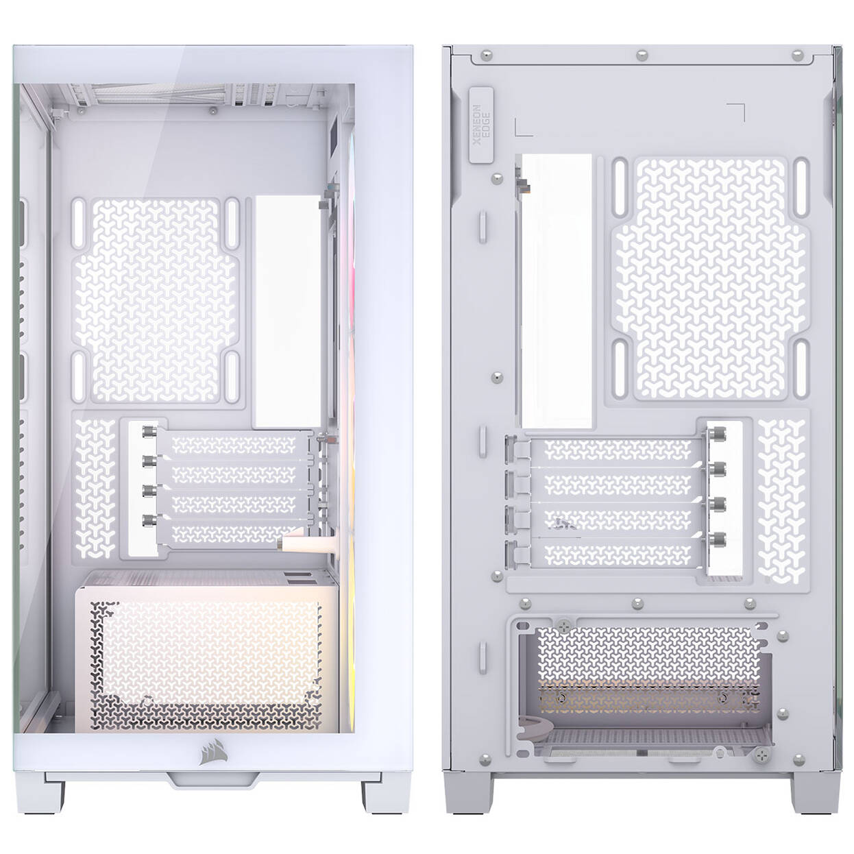 Corsair 2800X RS-R ARGB PC Case, Mini Case, mATX, Tempered Glass - including 3x 120mm Fans, White : image 7