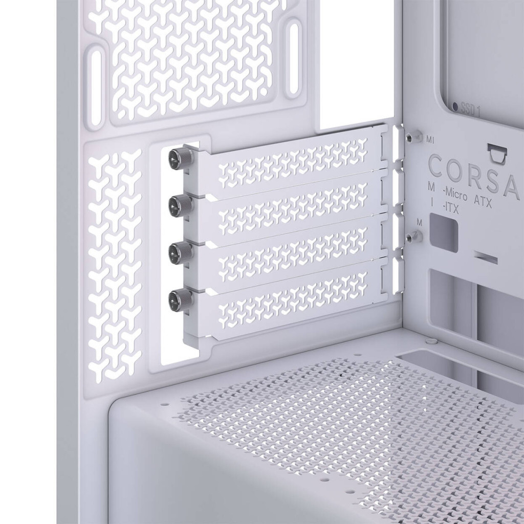 Corsair 2800X RS-R ARGB PC Case, Mini Case, mATX, Tempered Glass - including 3x 120mm Fans, White : image 9