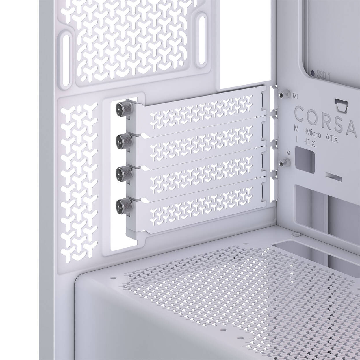 Corsair 2800X RS-R ARGB PC Case, Mini Case, mATX, Tempered Glass - including 3x 120mm Fans, White : image 9