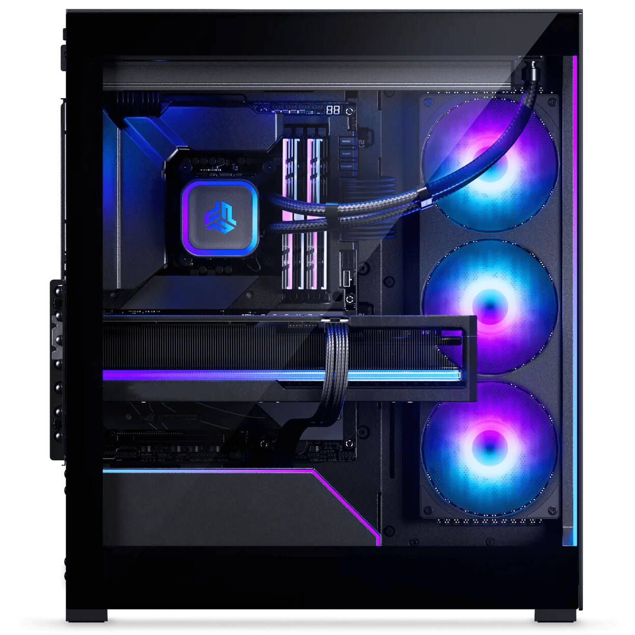 Phanteks NV5X PC Case, Mid-Tower, E-ATX, Tempered Glass, ARGB - Black : image 4