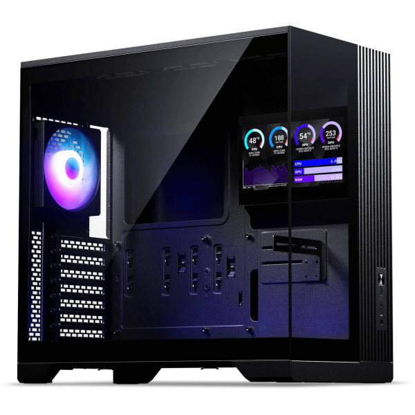 Phanteks XT V5 LCD PC Case, Mid-Tower, ATX, 7-Inch LCD, Tempered Glass – Black