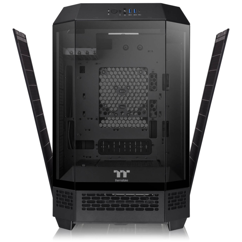 Thermaltake The Tower 300 PC Case, Mini Case, mATX, Tempered Glass - including 2x 140mm fans, black
