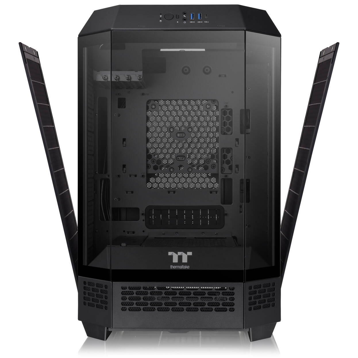 Thermaltake The Tower 300 PC Case, Mini Case, mATX, Tempered Glass - including 2x 140mm fans, black