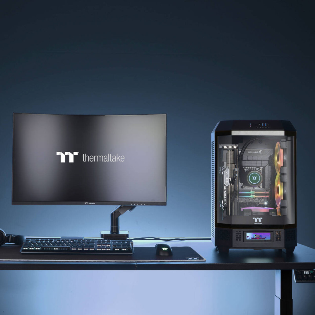 Thermaltake The Tower 300 PC Case, Mini Case, mATX, Tempered Glass - including 2x 140mm fans, black