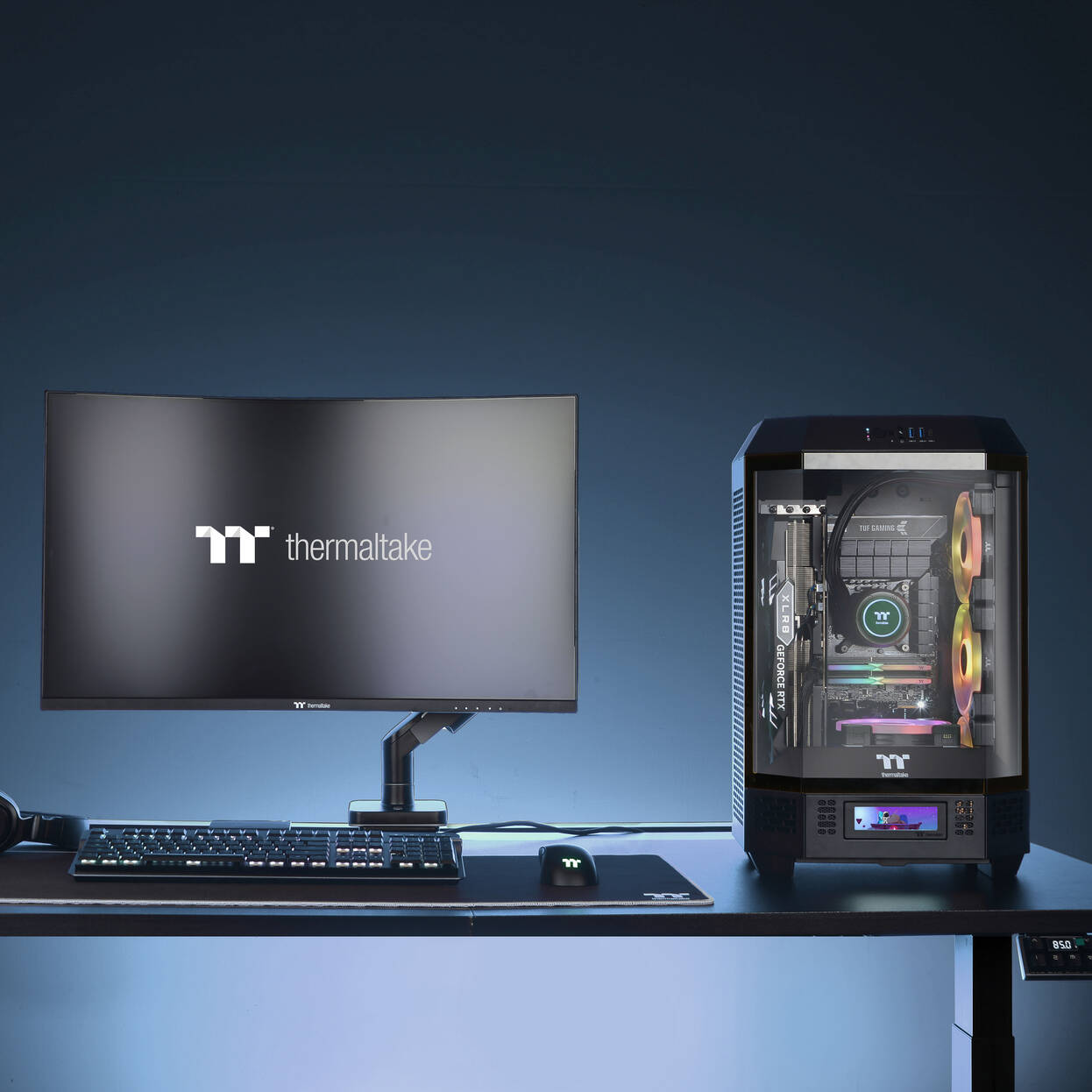 Thermaltake The Tower 300 PC Case, Mini Case, mATX, Tempered Glass - including 2x 140mm fans, black
