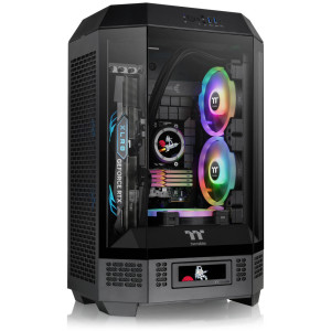 Thermaltake The Tower 300 PC Case, Mini Case, mATX, Tempered Glass - including 2x 140mm fans, black