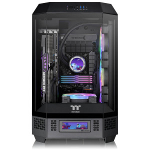 Thermaltake The Tower 300 PC Case, Mini Case, mATX, Tempered Glass - including 2x 140mm fans, black