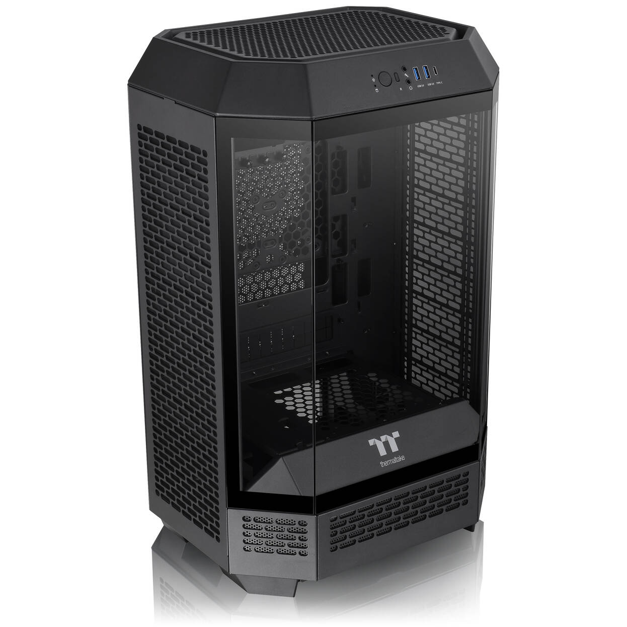 Thermaltake The Tower 300 PC Case, Mini Case, mATX, Tempered Glass - including 2x 140mm fans, black