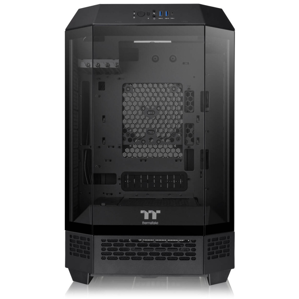 Thermaltake The Tower 300 PC Case, Mini Case, mATX, Tempered Glass - including 2x 140mm fans, black