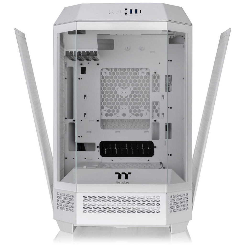 Thermaltake The Tower 300 PC Case, Mini Case, mATX, Tempered Glass - including 2x 140mm fans, white
