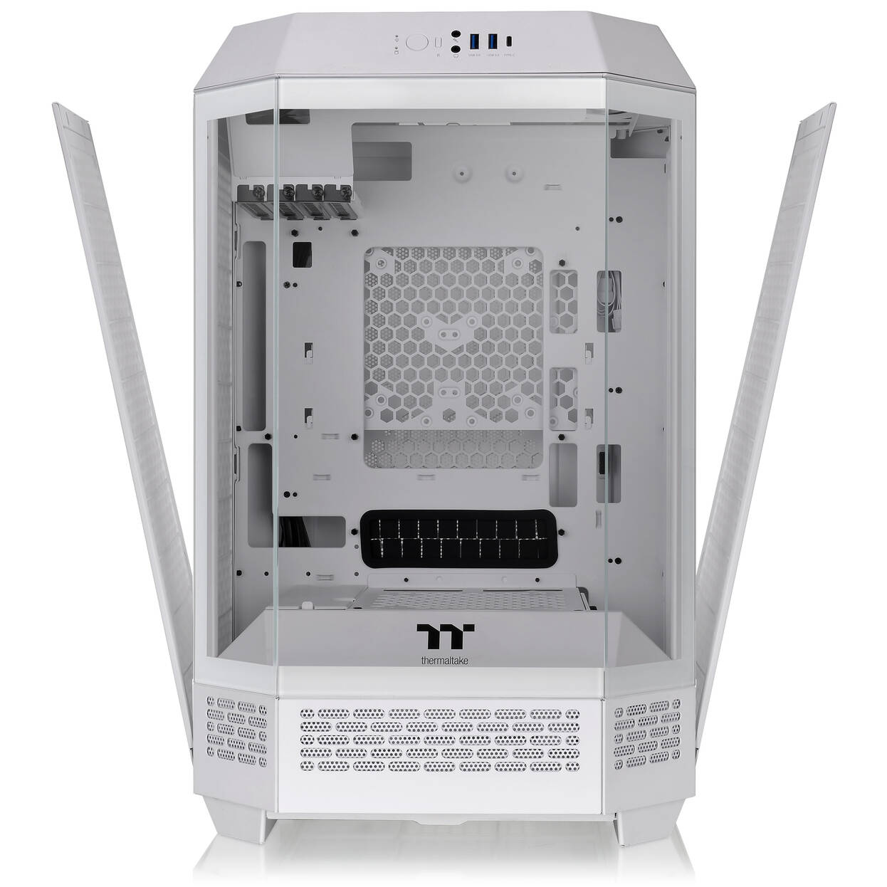 Thermaltake The Tower 300 PC Case, Mini Case, mATX, Tempered Glass - including 2x 140mm fans, white