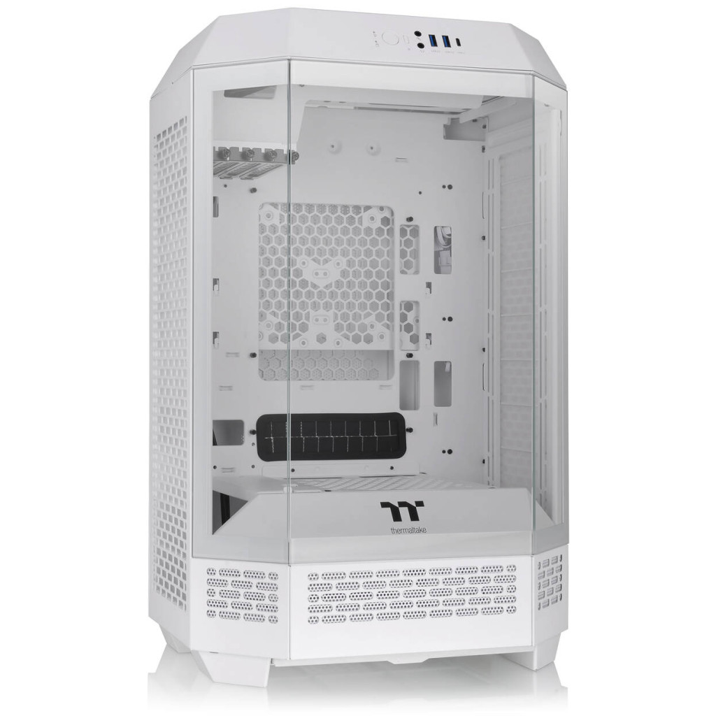 Thermaltake The Tower 300 PC Case, Mini Case, mATX, Tempered Glass - including 2x 140mm fans, white