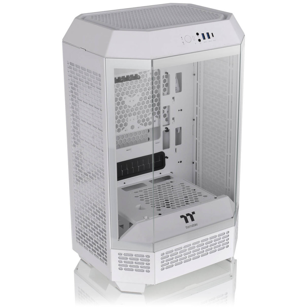 Thermaltake The Tower 300 PC Case, Mini Case, mATX, Tempered Glass - including 2x 140mm fans, white