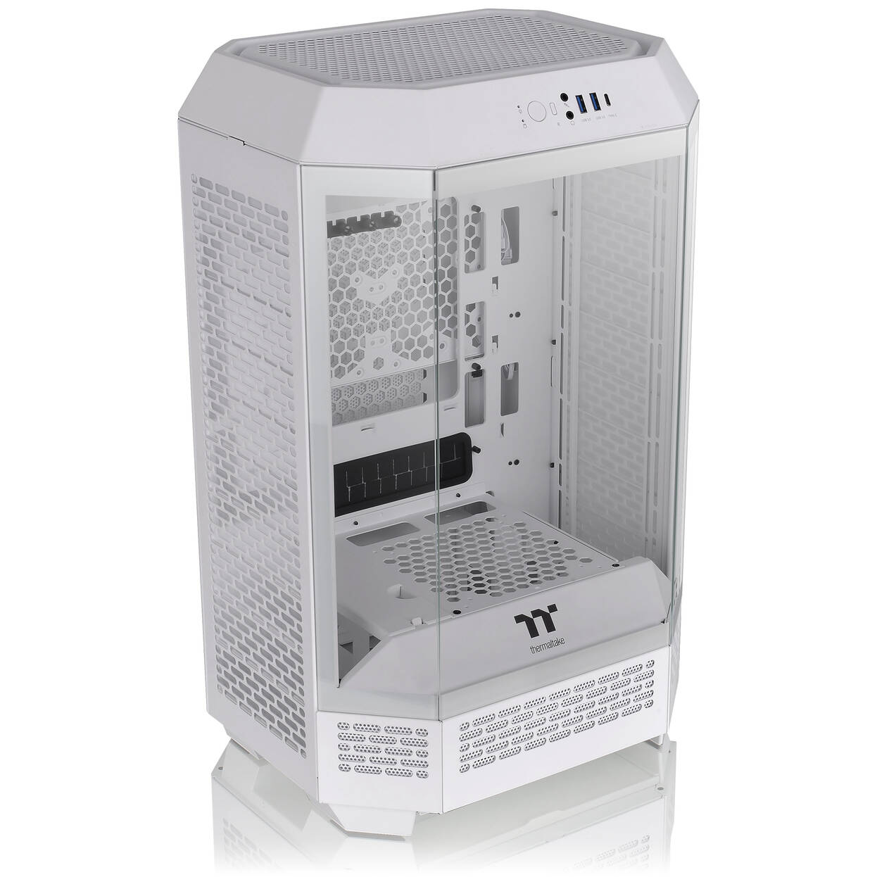 Thermaltake The Tower 300 PC Case, Mini Case, mATX, Tempered Glass - including 2x 140mm fans, white
