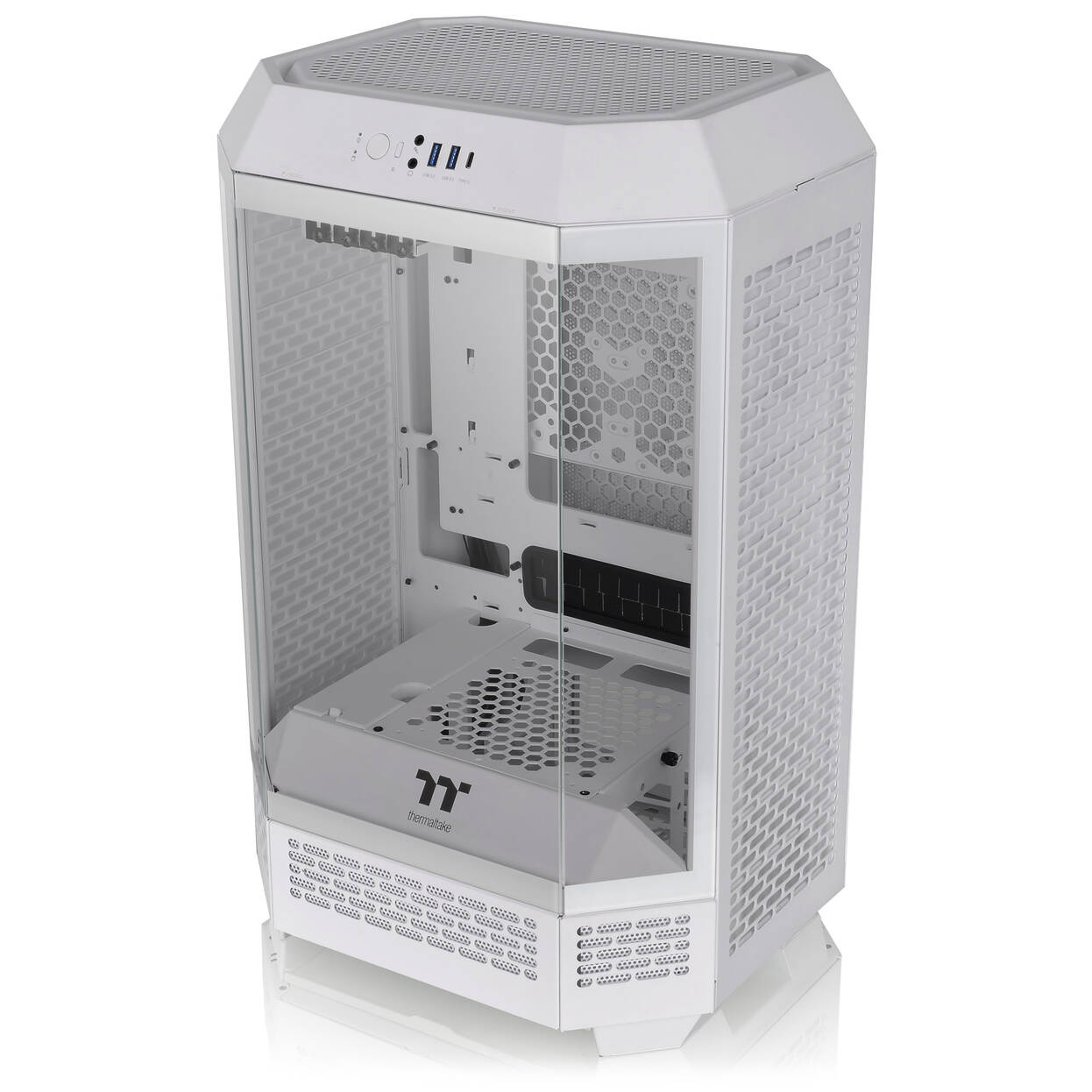 Thermaltake The Tower 300 PC Case, Mini Case, mATX, Tempered Glass - including 2x 140mm fans, white