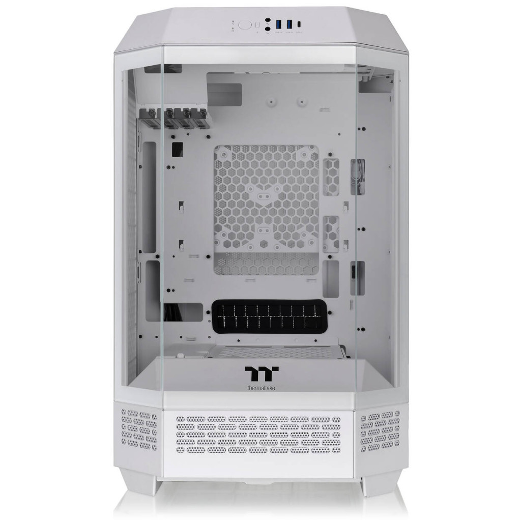 Thermaltake The Tower 300 PC Case, Mini Case, mATX, Tempered Glass - including 2x 140mm fans, white