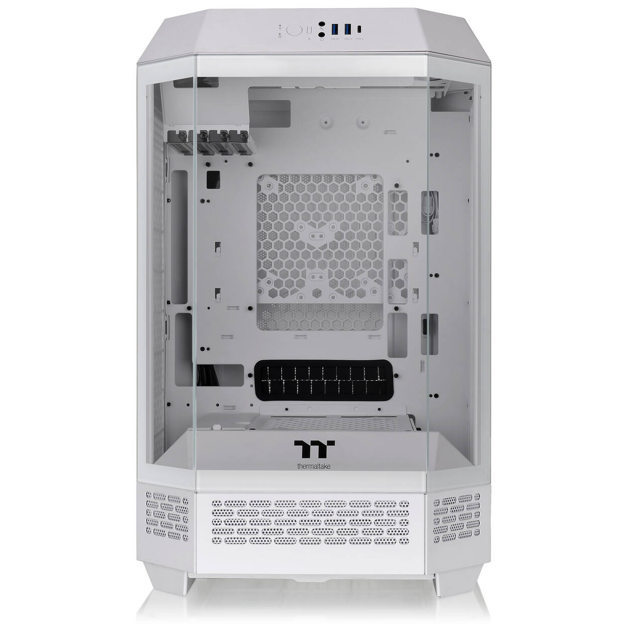 Thermaltake The Tower 300 PC Case, Mini Case, mATX, Tempered Glass - including 2x 140mm fans, white
