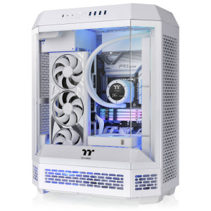 Thermaltake The Tower 600 PC Case, Mid Tower, ATX, Tempered Glass - including 2x 140mm Fans, White