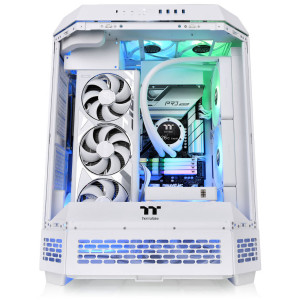 Thermaltake The Tower 600 PC Case, Mid Tower, ATX, Tempered Glass - including 2x 140mm Fans, White