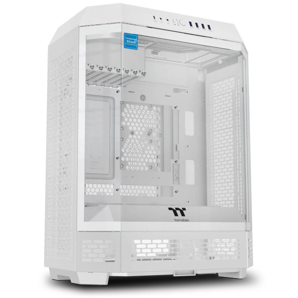 Thermaltake The Tower 600 PC Case, Mid Tower, ATX, Tempered Glass – including 2x 140mm Fans, White