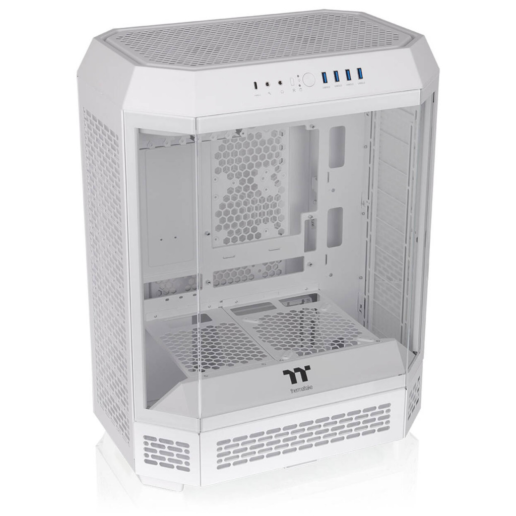 Thermaltake The Tower 600 PC Case, Mid Tower, ATX, Tempered Glass - including 2x 140mm Fans, White