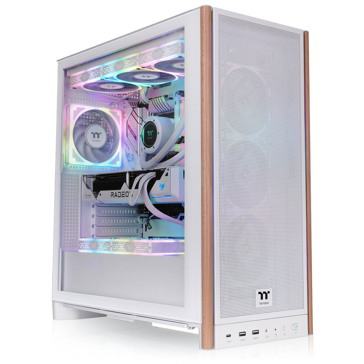 Thermaltake S370 WS PC Case, Mid-Tower, E-ATX, Tempered Glass - white
