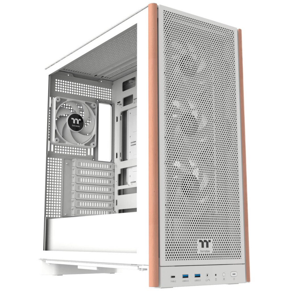 Thermaltake S370 WS PC Case, Mid-Tower, E-ATX, Tempered Glass - white