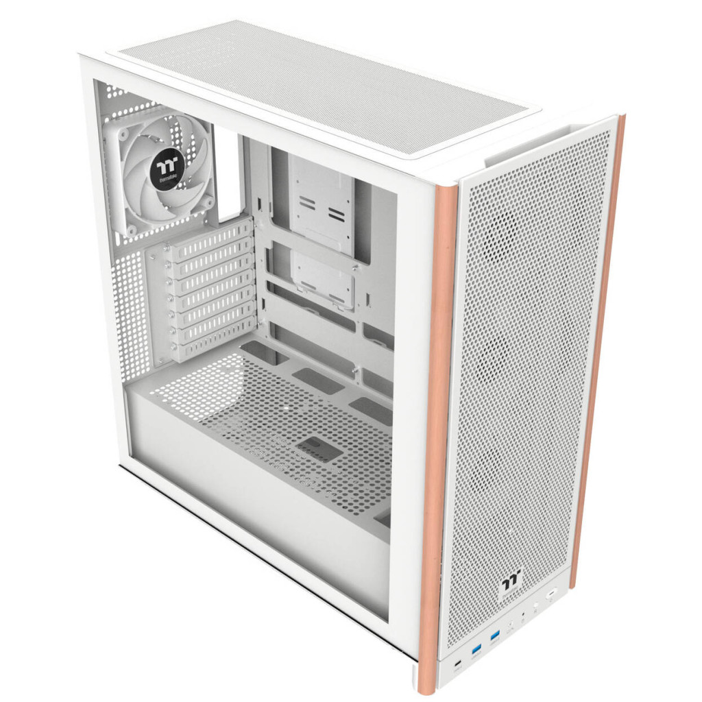 Thermaltake S370 WS PC Case, Mid-Tower, E-ATX, Tempered Glass - white