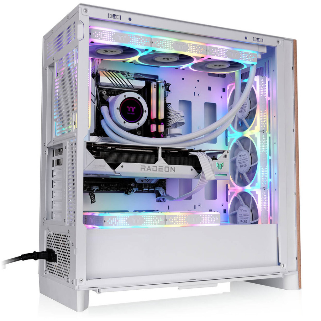 Thermaltake S370 WS PC Case, Mid-Tower, E-ATX, Tempered Glass - white