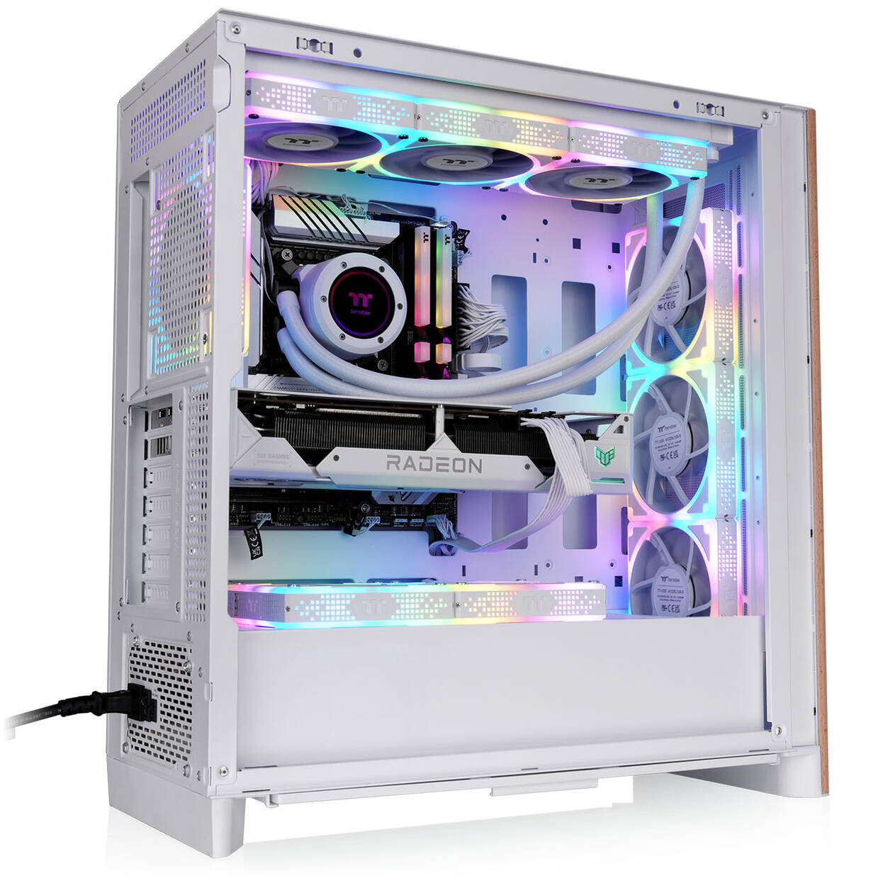 Thermaltake S370 WS PC Case, Mid-Tower, E-ATX, Tempered Glass - white
