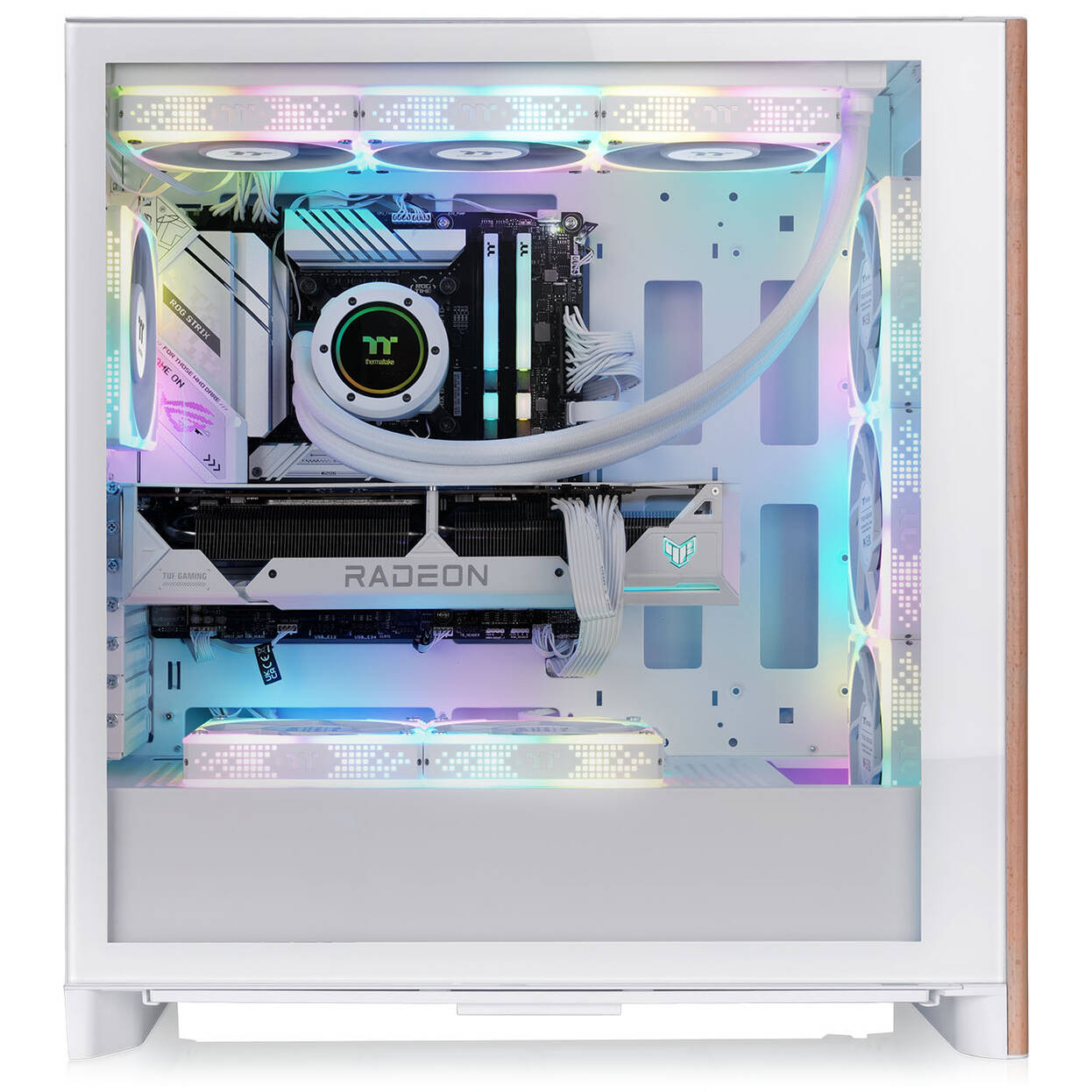 Thermaltake S370 WS PC Case, Mid-Tower, E-ATX, Tempered Glass - white