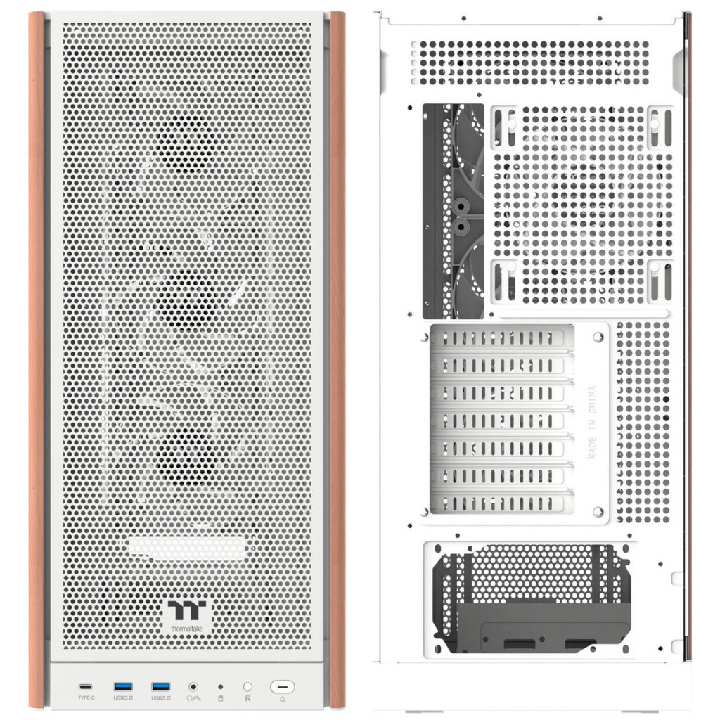 Thermaltake S370 WS PC Case, Mid-Tower, E-ATX, Tempered Glass - white