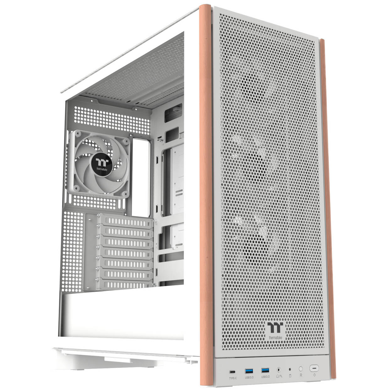 Thermaltake S370 WS PC Case, Mid-Tower, E-ATX, Tempered Glass - white